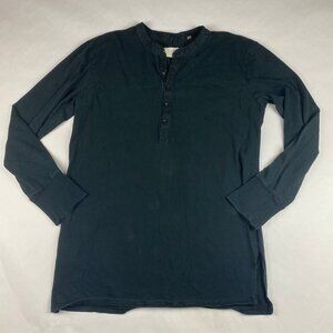 Fear of God Collection One Henley Shirt Mens Large Black Long Sleeve - Flaw